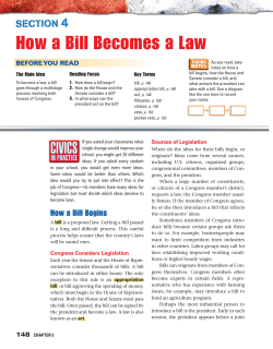 How a Bill Becomes a Law - AHHS Support for Student Success