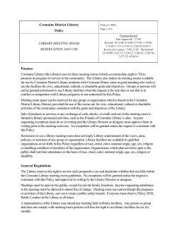 Information - Cromaine Library