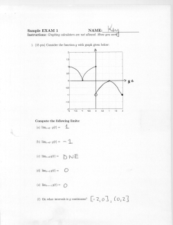 Exam 1 Solutions