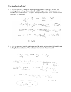 Combustion Analysis 1