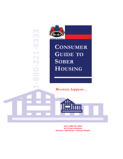Consumer Guide to Sober Housing