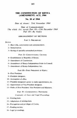 THE CONSTITUTION OF KENYA (AMENDMENT) ACT, 1964 No. 28