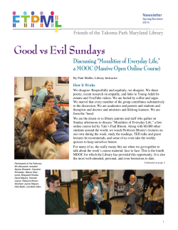 Spring 2014 - Friends of the Takoma Park Maryland Library