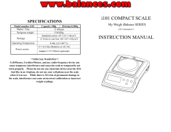 i101 COMPACT SCALE INSTRUCTION MANUAL