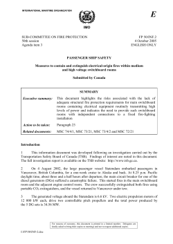 IMO SUB-COMMITTEE ON FIRE PROTECTION 50th session