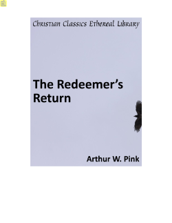The Redeemer`s Return - Christian Classics Ethereal Library