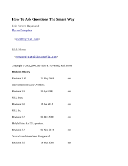 How To Ask Questions The Smart Way