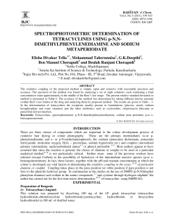 SPECTROPHOTOMETRIC DETERMINATION OF TETRACYCLINES