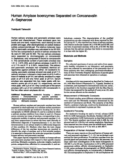 Human Amylase Isoenzymes Separated on