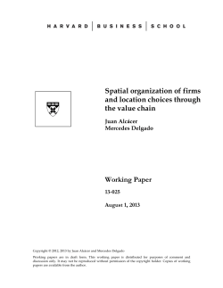 Spatial organization of firms and location choices through the value