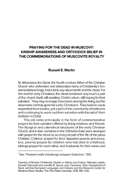 PRAYING FOR THE DEAD IN MUSCOVY