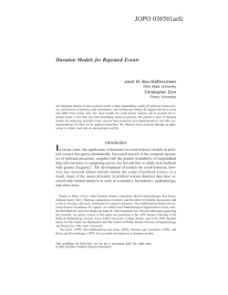 Duration Models for Repeated Events.