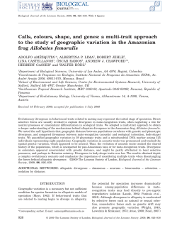 Calls, colours, shape, and genes: a multi