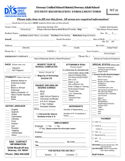 to the Pre-Registration form