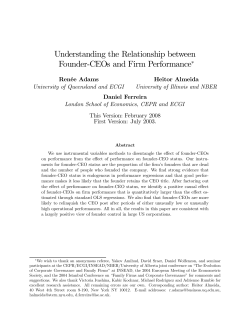 Understanding the Relationship between Founder