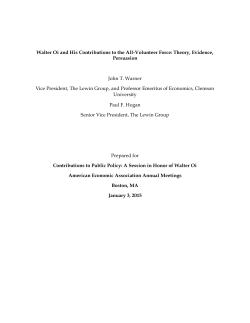 Walter Oi and His Contributions to the All