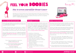 How to screen yourself for Breast Cancer