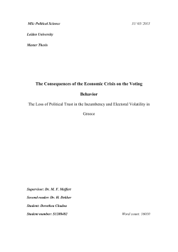The Consequences of the Economic Crisis on the Voting Behavior