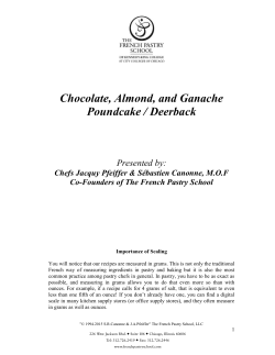 Chocolate, Almond, and Ganache Poundcake / Deerback