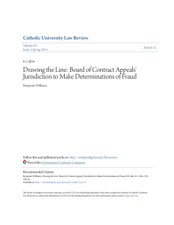 Drawing the Line: Board of Contract Appeals` Jurisdiction to Make