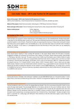 Case study : Nexoe - 100 % solar fraction for DH expansion in 3 towns