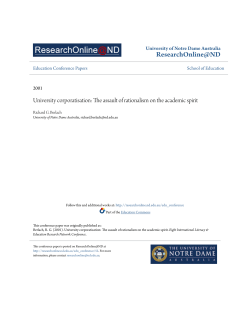 University corporatisation: The assault of rationalism on the
