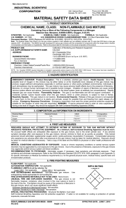 MATERIAL SAFETY DATA SHEET