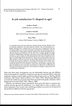 Is job satisfaction U-shaped in age?