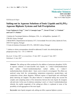 Salting-out in Aqueous Solutions of Ionic Liquids and K3PO4