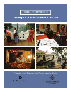 A Brief Report on the Business Environment of Kandy Town