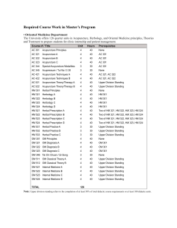 Prerequisites Tables - South Baylo University