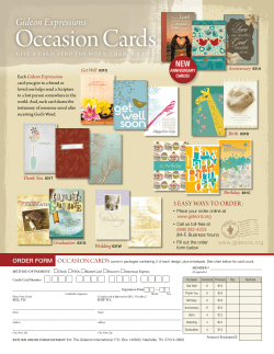 Occasion Cards - Gideons International