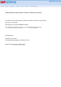 Modified effective range analysis of electron scattering from krypton