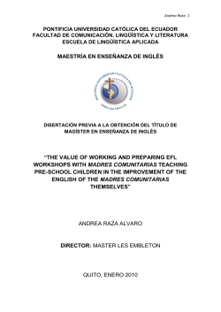 maestr&iacute;a en ense&ntilde;anza de ingl&eacute;s &ldquo;the value of