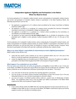 Independent Applicant Eligibility and Participation in the