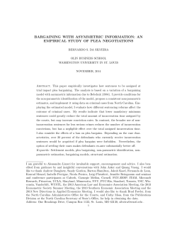 bargaining with asymmetric information: an empirical study of plea