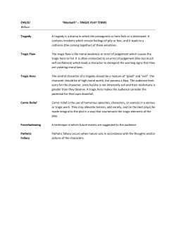 ENG3U &ldquo;Macbeth&rdquo; &ndash; TRAGIC PLAY TERMS