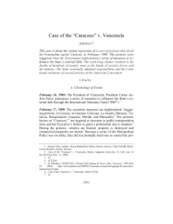 Case of the “Caracazo” v. Venezuela
