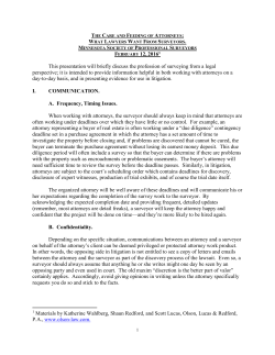 This presentation will briefly discuss the profession of surveying from