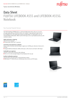 Data Sheet FUJITSU LIFEBOOK A555 and LIFEBOOK A555G