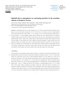 Rainfall drives atmospheric ice nucleating particles in the maritime