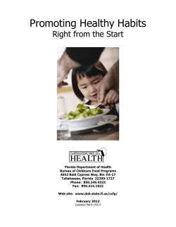Promoting Healthy Habits - Early Learning Coalition of Broward