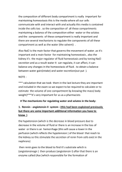 the composition of different body compartment is really important for