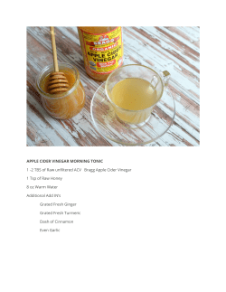 apple cider vinegar morning tonic
