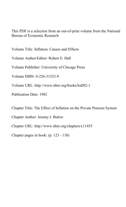 The Effect of Inflation on the Private Pension System