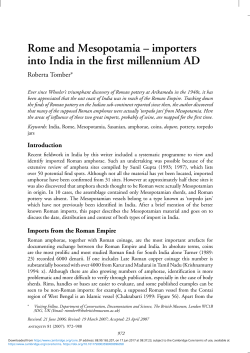 Rome and Mesopotamia &ndash; importers into India in the first millennium