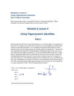 Module 6 Lesson 4 Part 1 Example 1 Video Transcript