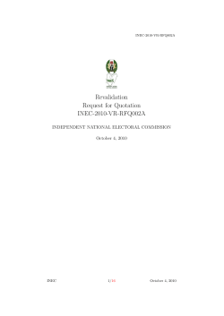 Revalidation Request for Quotation INEC-2010-VR