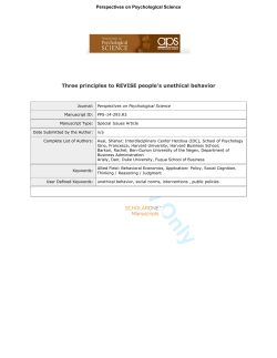 Three principles to REVISE people`s unethical