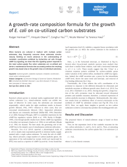 A growthrate composition formula for the growth of E.coli on
